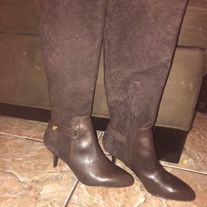 “COACH” FARA Suede/Leather knee-hi boots, size 9